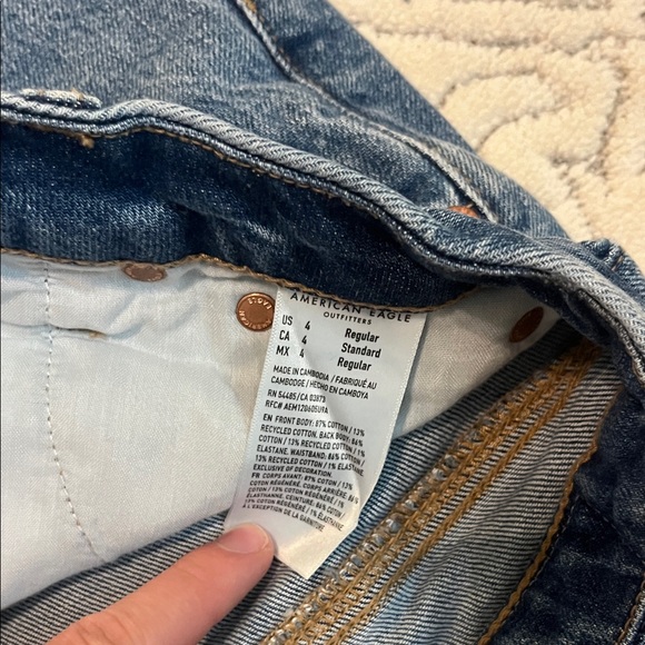 American Eagle Outfitters Women's Strigid Curvy High Waisted Stovepipe Jeans - Picture 4 of 10